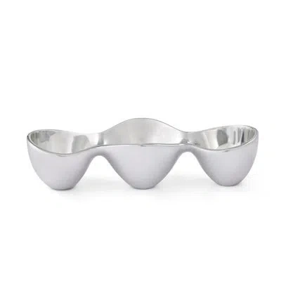 Nambe Triple Condiment Server In Silver