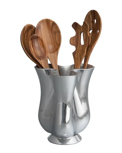 Nambe Tulip Tool Jug With Tools In Silver