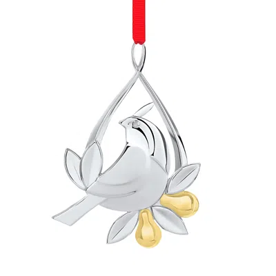 Nambe Twelve Days Of Christmas Ornament - Partridge In A Pear Tree In White