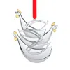 Nambe Twelve Days Of Christmas Ornament - Three French Hens In Gray