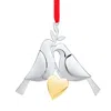 Nambe Twelve Days Of Christmas Ornament - Two Turtle Doves In White