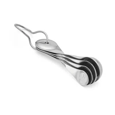 Nambe Twist Measuring Spoons In Silver