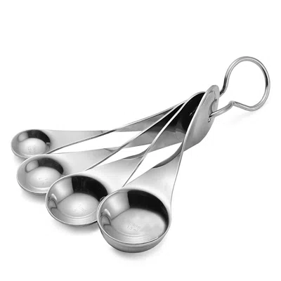 Nambe Twist Measuring Spoons In Silver