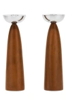 Nambe Unity Sabbath Candlesticks In Brown