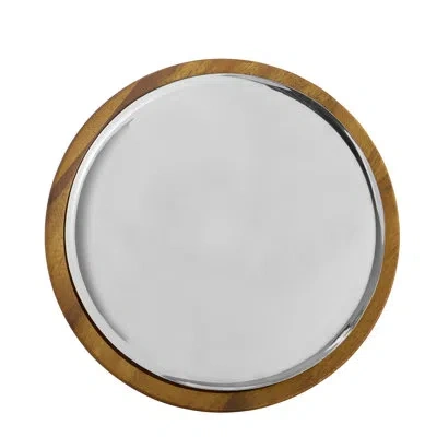 Nambe Vie Bar Tray In Brown;silver