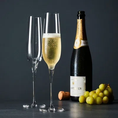 Nambe Vie Champagne Flutes In Clear