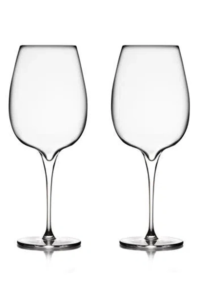 Nambe Nambé Vie Set Of 2 Cabernet Glasses In Transparent