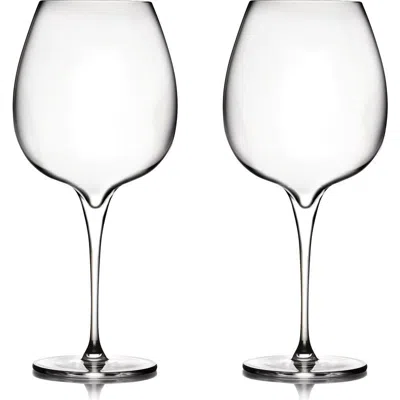 Nambe Nambé Vie Set Of 2 Pinot Noir Glasses In Transparent
