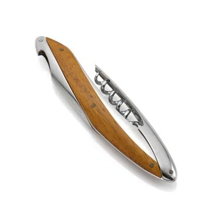 Nambe Vie Wine Opener In Silver;brown