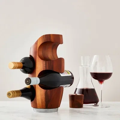 Nambe Vie Wine Rack In Brown