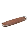 Nambe Nambé Wood Cheeseboard Tray With Handles In Brown