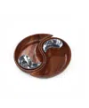 Nambe Yin Yang Chip And Dip Set, 4 Pieces In Brown