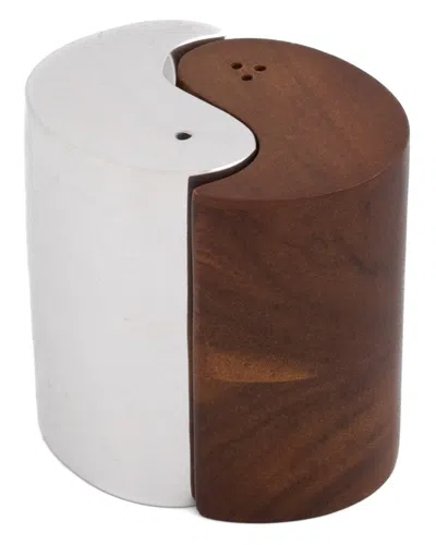 Nambe Nambé Yin Yang Salt & Pepper Shakers In Brown