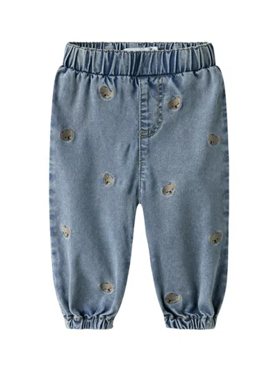 Name It® Baby Baggy Embroidered Jeans Blue