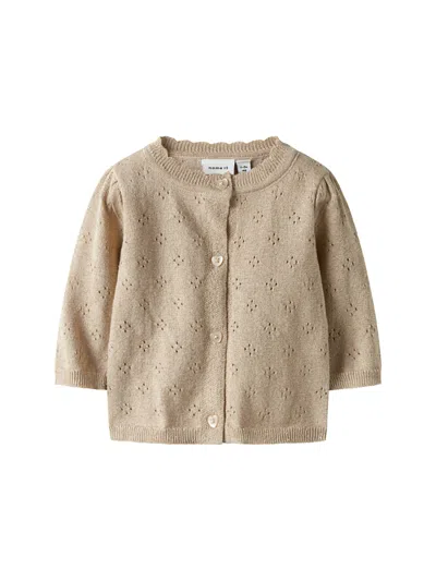 Name It® Baby Frolia Knit Cardigan In Grey