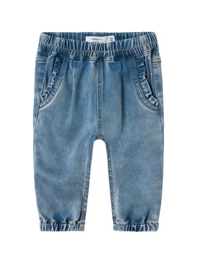 Name It® Baby Rose Frill Jeans Blue