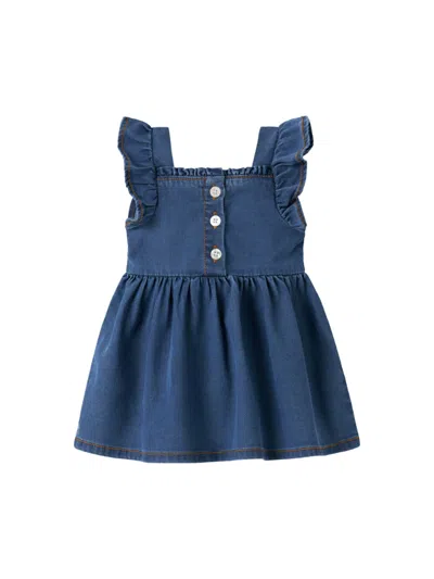 Name It® Morgan Denim Frill Dress Blue