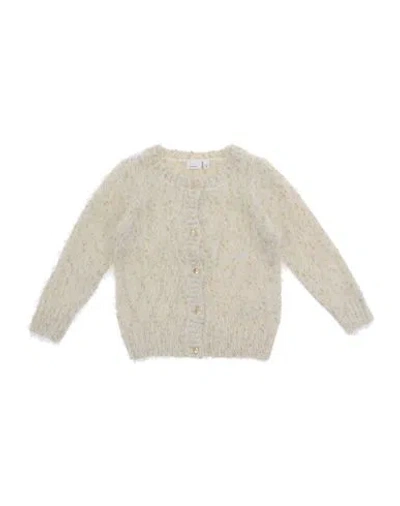 Name It® Babies' Name It Toddler Girl Cardigan Ivory Size 5 Nylon, Metallic Fiber In White