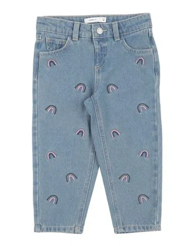 Name It® Babies' Name It Toddler Girl Denim Pants Blue Size 6 Cotton, Polyester