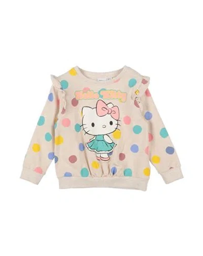Name It® Babies' Name It Toddler Girl Sweatshirt Beige Size 4 Cotton, Elastane