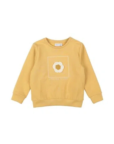 Name It® Babies' Name It Toddler Girl Sweatshirt Marigold Size 6 Organic Cotton, Elastane In Yellow