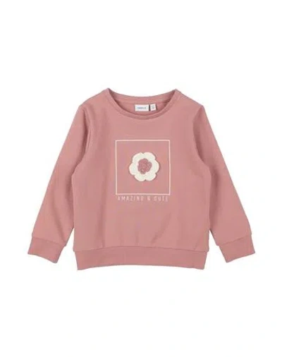 Name It® Name It Toddler Girl Sweatshirt Antique Rose Size 5 Organic Cotton, Elastane In Pink