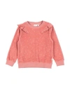 Name It® Babies' Name It Toddler Girl Sweatshirt Antique Rose Size 7 Organic Cotton, Polyester In Pink