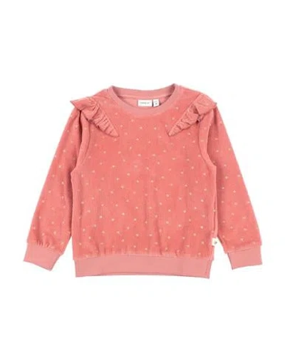 Name It® Babies' Name It Toddler Girl Sweatshirt Antique Rose Size 7 Organic Cotton, Polyester In Pink