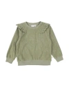Name It® Babies' Name It Toddler Girl Sweatshirt Sage Green Size 7 Organic Cotton, Polyester