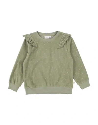 Name It® Babies' Name It Toddler Girl Sweatshirt Sage Green Size 7 Organic Cotton, Polyester