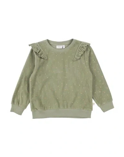 Name It® Babies' Name It Toddler Girl Sweatshirt Sage Green Size 6 Organic Cotton, Polyester