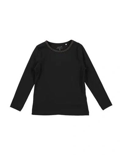 Name It® Babies' Name It Toddler Girl T-shirt Black Size 6 Organic Cotton, Elastane