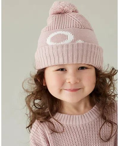 Namelyco Unisex Ballet Pink Letter Beanie - Little Kid In A - Ballet Pink