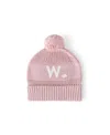 Namelyco Unisex Ballet Pink Letter Beanie - Little Kid In W - Ballet Pink