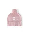Namelyco Unisex Ballet Pink Letter Beanie - Little Kid In X - Ballet Pink