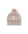Namelyco Unisex Light Camel Letter Beanie - Little Kid In D - Light Camel