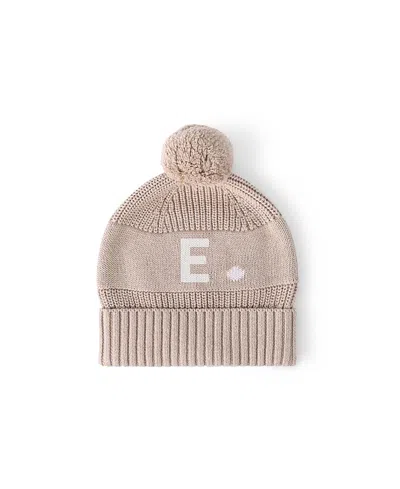 Namelyco Unisex Light Camel Letter Beanie - Little Kid In E - Light Camel