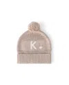 Namelyco Unisex Light Camel Letter Beanie - Little Kid In K - Light Camel