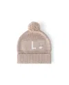 Namelyco Unisex Light Camel Letter Beanie - Little Kid In L - Light Camel
