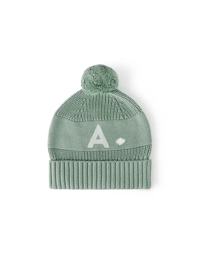Namelyco Unisex Lily Pad Letter Beanie - Little Kid In A - Lily Pad