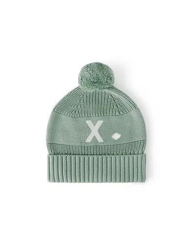Namelyco Unisex Lily Pad Letter Beanie - Little Kid In X - Lily Pad