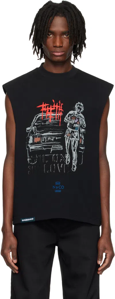 Namesake Black Evans Terry Fox Tank Top In Euphoric Black