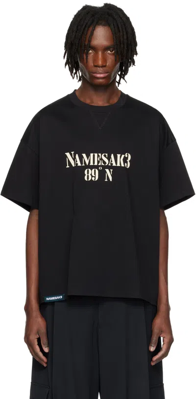 Namesake Black Tobi Oversized 89' T-shirt In Euphoric Black