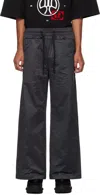 Namesake Black Wolves Wide Leg Trousers In Euphoric Black