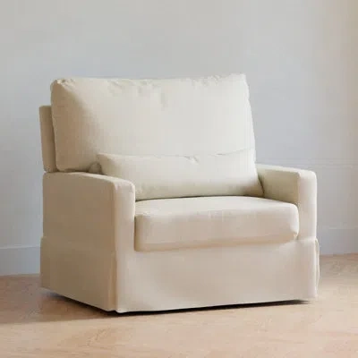 Namesake Crawford Pillowback Chair And A Half Upholstered Swivel Glider In Black