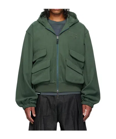 Namesake Hugo Globe Zip Hoodie In Green