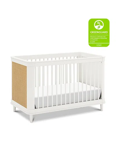 Namesake Marin 3 In 1 Convertible Crib In Warm White/honey Cane