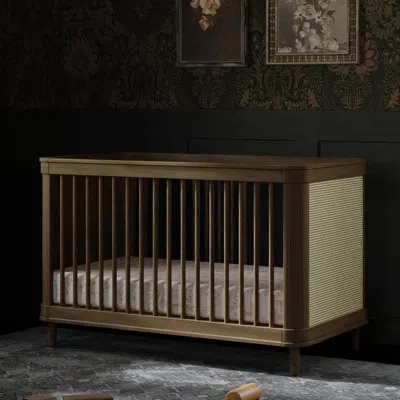Namesake Marin With Cane 3-in-1 Convertible Crib In Brown