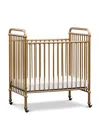 Namesake Million Dollar Baby Classic Abigail 3-in-1 Convertible Mini Crib In Vintage Gold