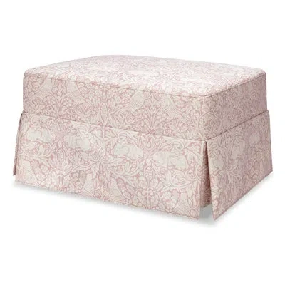 Namesake Morris & Co. X  Crawford Gliding Ottoman In Pure Brer Rabbit In Rose